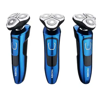 

Men's 3D Rechargeable Electric Shaver 3 Floating Blade Heads Shaving Razor Whole Body Washable Beard Trimmer Machine Male Face C