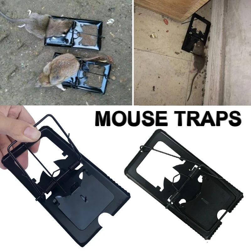 Mice Catcher Rat Trap Mouse Trap-Easy Spring Black Effective Mousetrap Accessories Tools