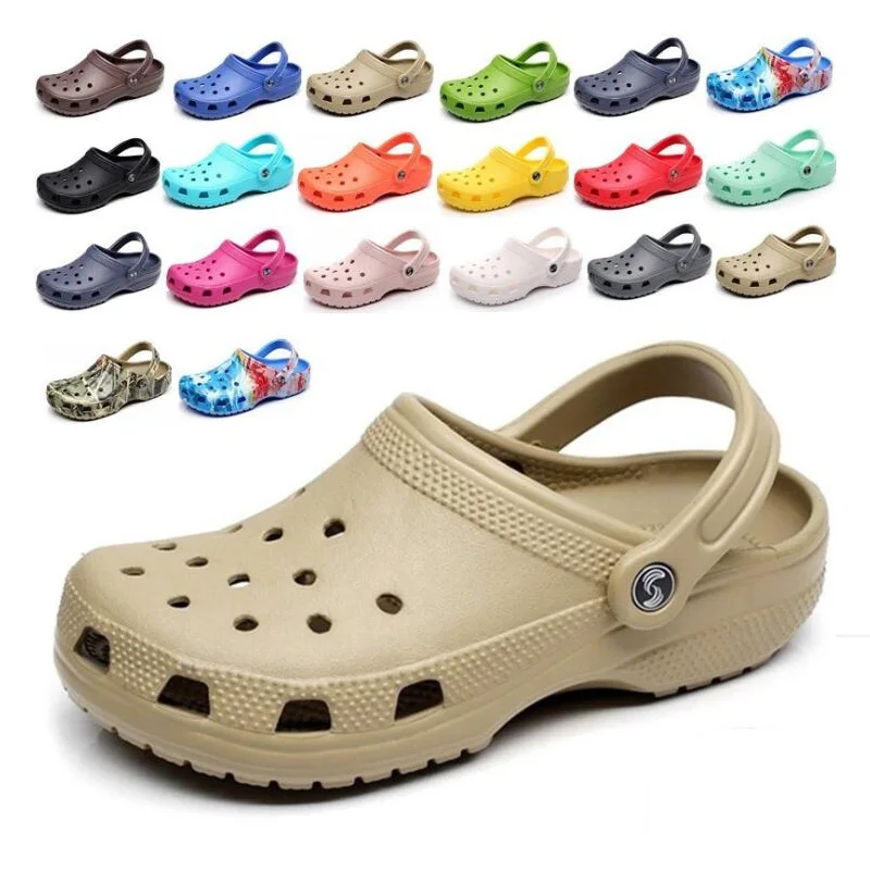 

Hot Hole Shoes Male Beach Men Sandals New 2019 crocse Clogs Hombre Sandles Mens Sandals Women Summer Shoes Slippers size 12