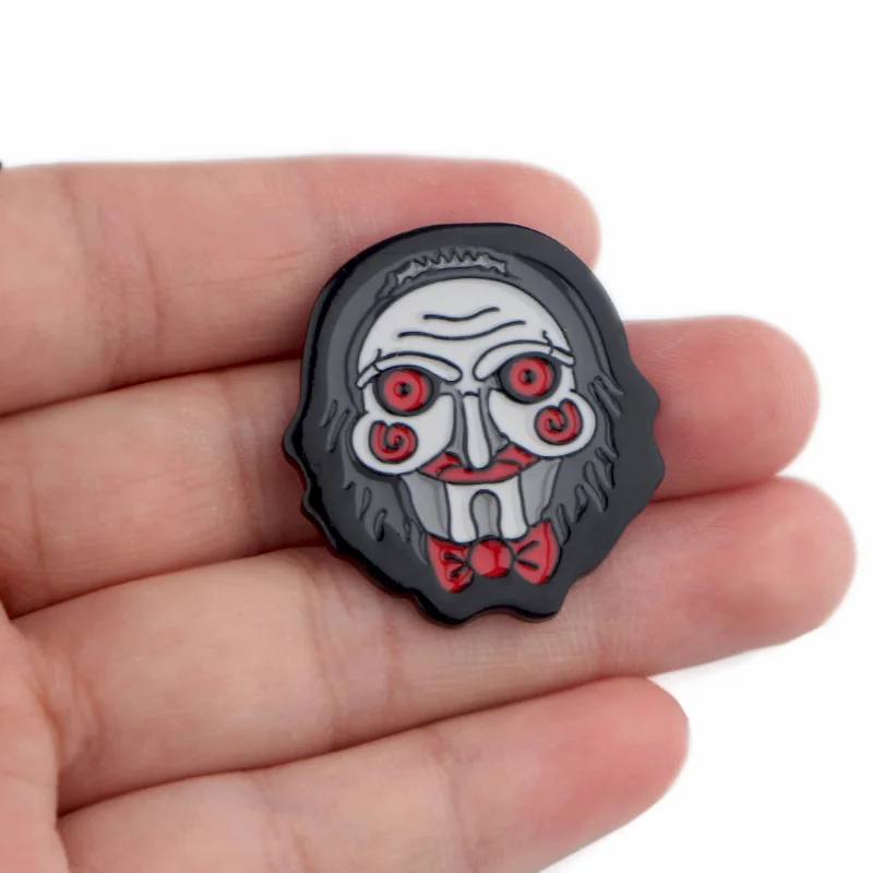 K505 Billy the Puppet Horror Pins металлическая Глянцевая булавка и броши для значки на рюкзак с отворотом сумки значки Коллекция подарков