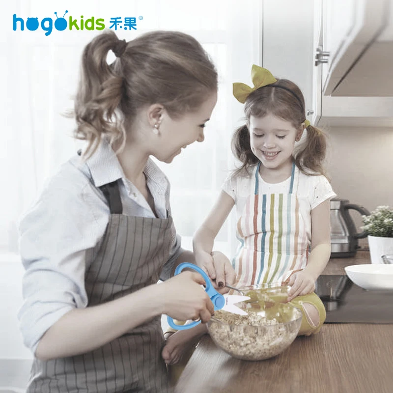 

Baby Stainless Steel Food Supplement Cutting Tool Kids Food Scissors Tools Safety (with Housing) Kids Cutlery