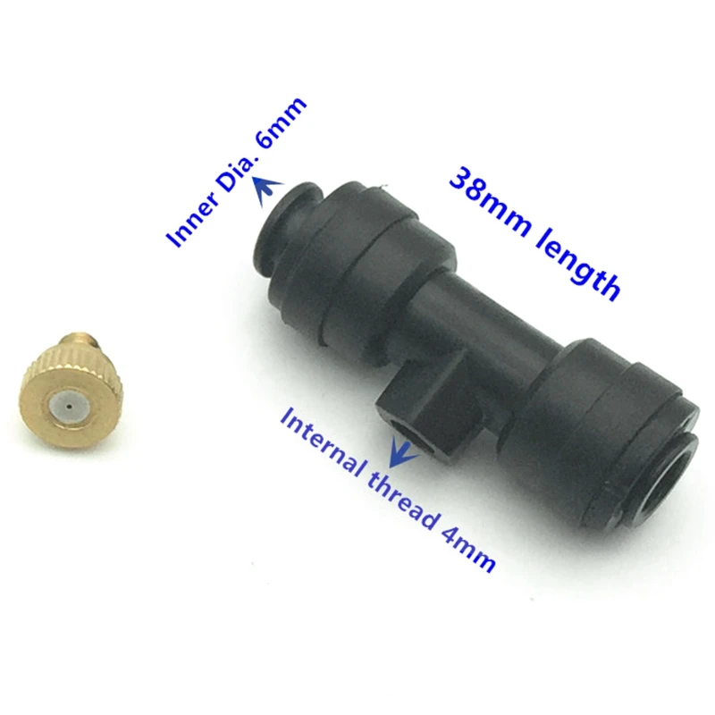 Slip-Lock Открытый запотевание сопла тройники воды туман Mister сопла, запотевание комплект сопел для системы охлаждения