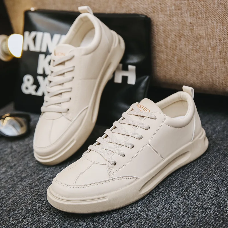 Men's shoes sports casual shoes Running shoes sports shoes classic fashion sports shoes elastic cloth comfortable simple - Color: Beige