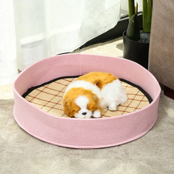 

New Kennel Pet Dog Bed Warm Dog House Soft Round Dog Bed Long Plush Puppy Cushion Nest Comfortable Pet Bed Mat