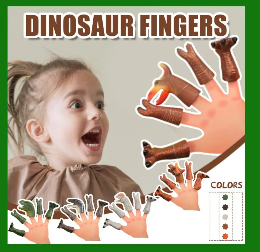 FUN LITTLE TOYS 5 PCs Animal Bath Finger Puppets Dinosaur Figure Toys Anime Action Figures Creative Tricky | Игрушки и хобби