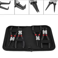 Kit de pinces à circlips robustes 7 "180mm, 4 pièces, extérieur, bec à angle droit, portables, multifonctionnelles
