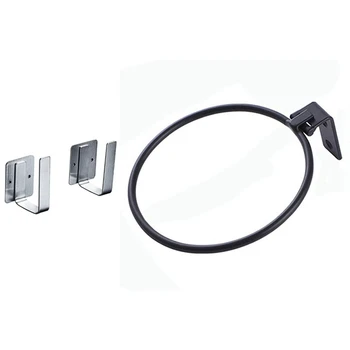 

2Pcs Stainless Steel Kitchen Storage Rack & 3Pcs Wall Mounted Flower Pot Trays 15cm Folding Metal Pot Ring Holder