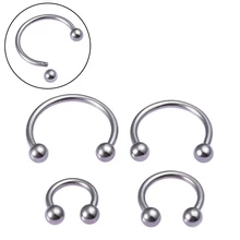 10Pcs//lots Body Piercing Eyebrow Nose Ring Barbell Tongue Horseshoe Jewelry VQ