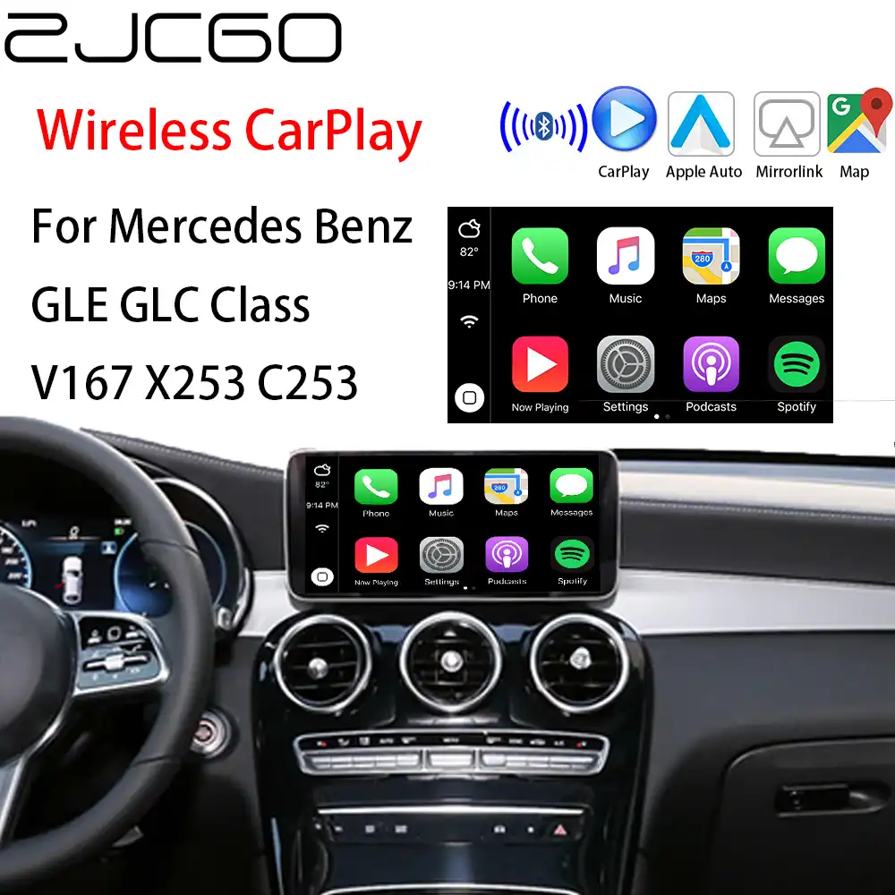 Zjcgo Wireless Apple Carplay Android Auto Interface Adapter Box For Mercedes Benz Gle Glc Class V167 X253 C253 Ntg System Tv Receiver For Car Aliexpress