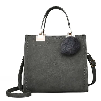 

Famous designer bags female brand PU leather messenger bag ball skin bag female crossbody shoulder bag solid color handbag tote