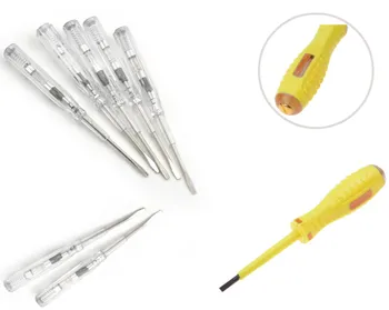 

3pcs 100-500V Plastic Induced Electric Tester Screwdriver Probe With Indicator Light Voltage Tester Pen AC/DC Detector