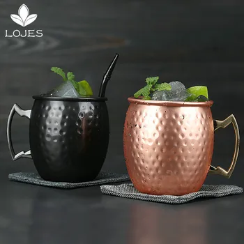 

550ml 1/4 Pcs 18 Ounces Hammered Copper Plated Moscow Mule Mug Beer Cup Coffee Cup Mug Copper Plated canecas mugs travel mug