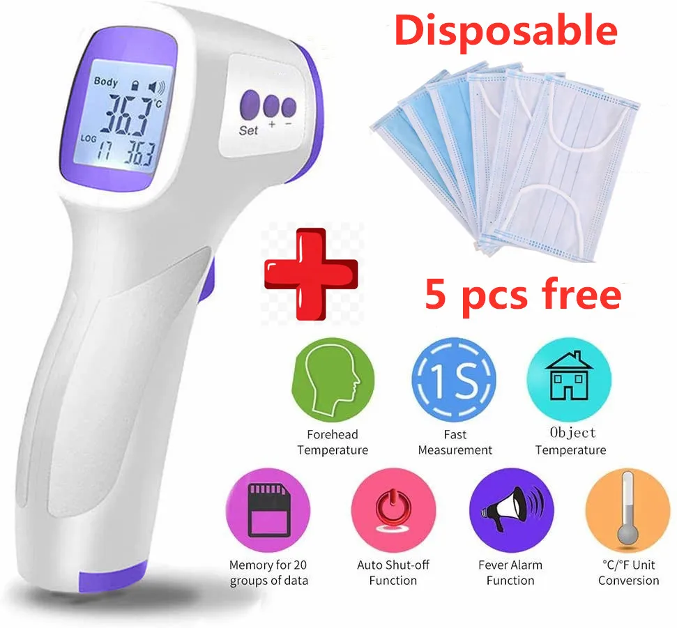 

Infrared Thermometer Digital thermometer Non-contact Thermometer for Adult Kids Forehead Thermometer Gun Baby CareTools thermom