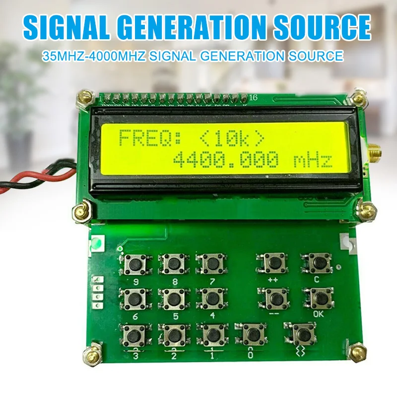 RF генератор сигналов 35MHz-4000MH источник сигнала VFO HXY генератор сигналов переменной частоты цифровой ЖК-дисплей HYD88