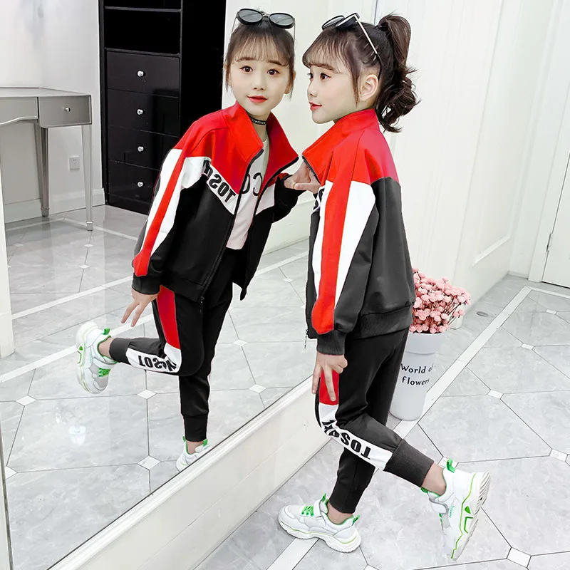 Kinderen Tieners Mode Sport Kleding Sets Baby Meisjes Lange Mouwen Lente  Herfst Sportkleding Outfit Trainingspak 8 9 10 11 12 jaar|Kledingsets| -  AliExpress
