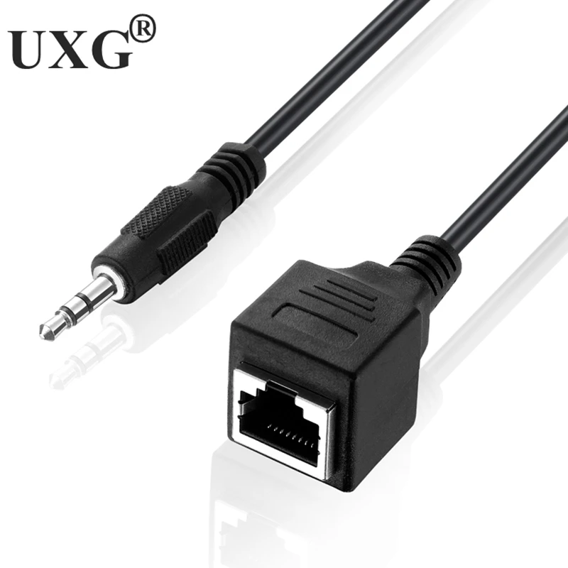 

3,5 мм Штекерный разъём Jack (TRS) аудиокабелем для RJ45 гнездо адаптера Ethernet провод 1 шт.