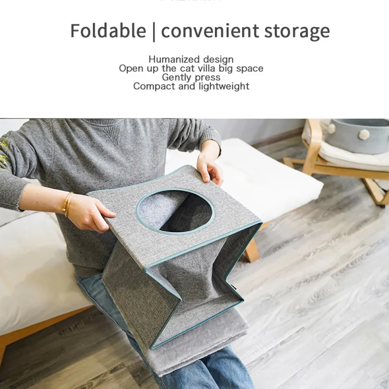Pet Cat Beds Mats Concise Breathable Cat House Collapsible Enclosed Cat House For Small dogs cats Mats Home Product