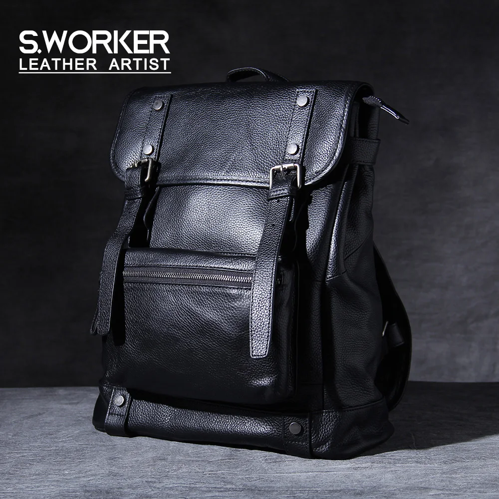 #Special Offers S.WORKER Повседневный мужской рюкзак из натуральной воловьей кожи, 14 дюймов, рюкзак для ноутбука, женский, ручной работы, модный, элегантный диз... #Special Offers S.WORKER Повседневный мужской рюкзак из натуральной воловьей кожи, 14 дюймов, рюкзак для ноутбука, женский, ручной работы, модный, элегантный диз...