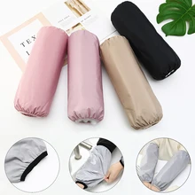 

1 Pair Lengthened Enlarged Sleeves Solid Color Waterproof Elastic Sleeves Simplicity Stylish Oil-proof Working Arm Cover