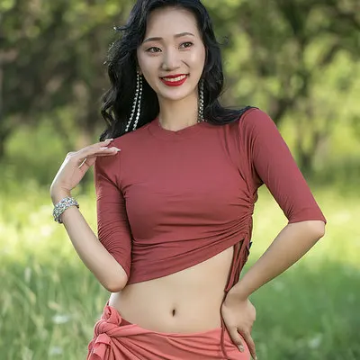 as pictures 1 Одежда для занятий танцами живота; сезон осень; Новинка; одежда для начинающих танцев; куртка; юбка; костюм для восточных танцев - Цвет: as pictures 1