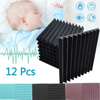 

4 Color 12 Pcs Soundproofing Foam Acoustic Foam Sound Treatment Room Studio KTV Windows Sealing Strips Absorption Foam
