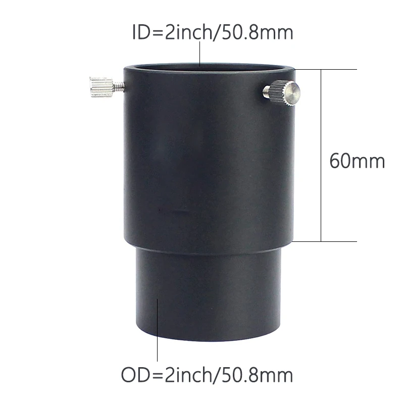 StarDikor 2 Inch To 2 Inch Metal Optical Length 40mm/60mm Eyepiece Extension Tube Adapter For Astronomical Telescopes M48*0.75 3
