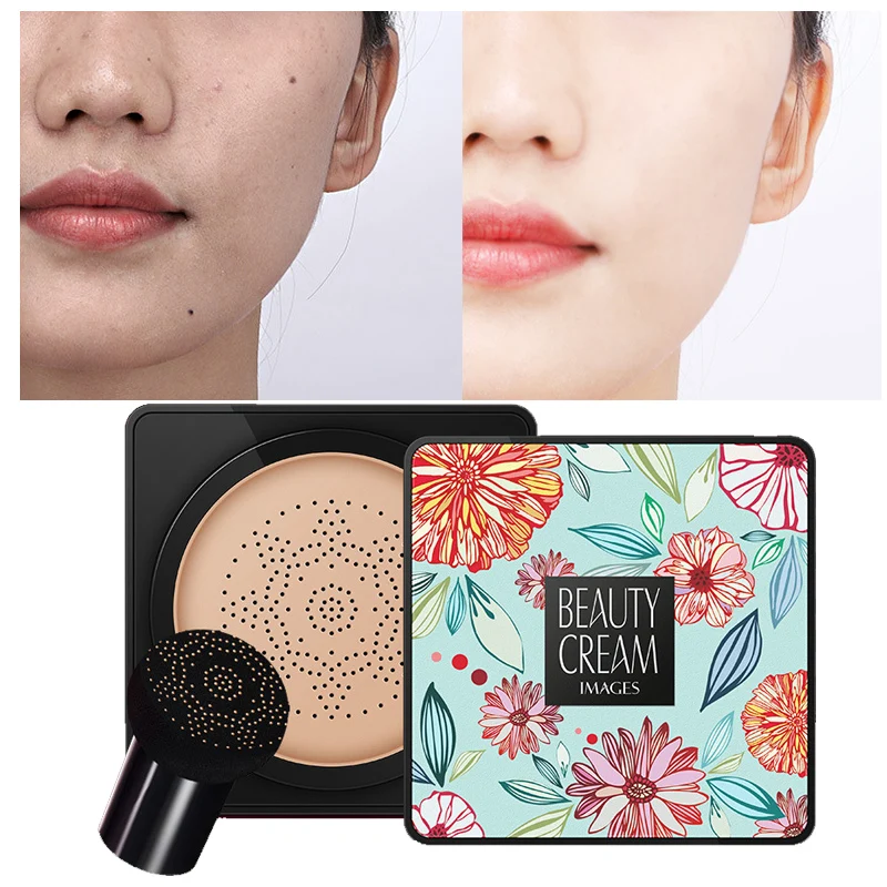 BB Air Cushion Foundation Mushroom Head CC Cream Concealer Whitening Makeup Cosmetic Waterproof Brighten Face Base Tone |