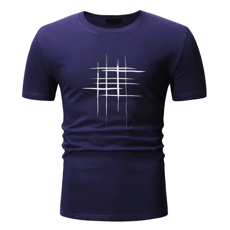 

2020 Summer Short-sleeved Men's T-shirt Popular Brand Half Sleeve Trend Large Size Base Shirt