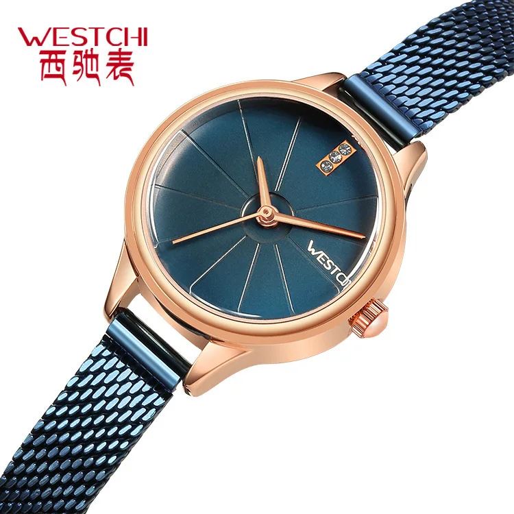 

Hot Sales West Daily westchi Women's Watch Diamond Set Genuine Leather Waterproof Watch Fashion Watch 3207l