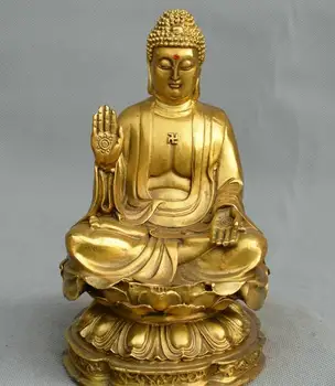 

Collect China Tibet Buddhism old Bronze Sakyamuni Buddha Amitabha Buddha statue