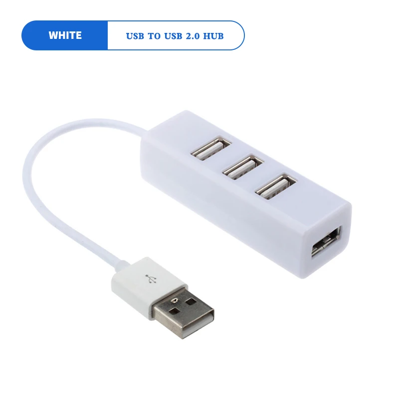 USB To USB White 4 порта USB 2,0 концентратор type C к USB 2,0 разветвитель для MacBook Air Pro интерфейс type C ноутбук мульти USB 2,0 порт адаптер для ноутбука концентратор - Цвет: USB To USB White