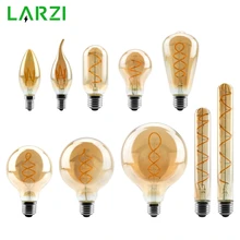 T45 ST64 G80 G95 G125 T225 Spiral Light LED Filament Bulb 4W 2200K Retro Vintage Lamps Decorative Lighting Dimmable Edison Lamp