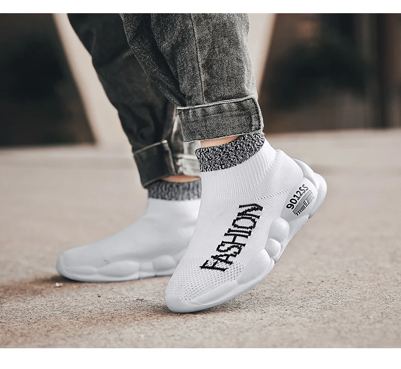 Autumn winter High Top socks shoes kids shoes girls children boys sneakers lightweight soft students Casual shoes slip on