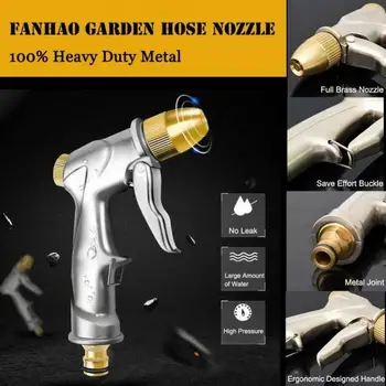 

Metal High Pressure Water Spray Gun Brass Nozzle Garden Hose Pipe Lawn Car Wash High Pressure Power Water Gun Car Washer Water