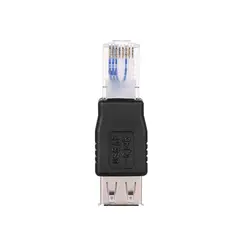USB A Female to Ethernet RJ45 Мужской адаптер конвертер соединитель фрезерной головки Разъем LAN сети для ноутбука сети настольных ПК