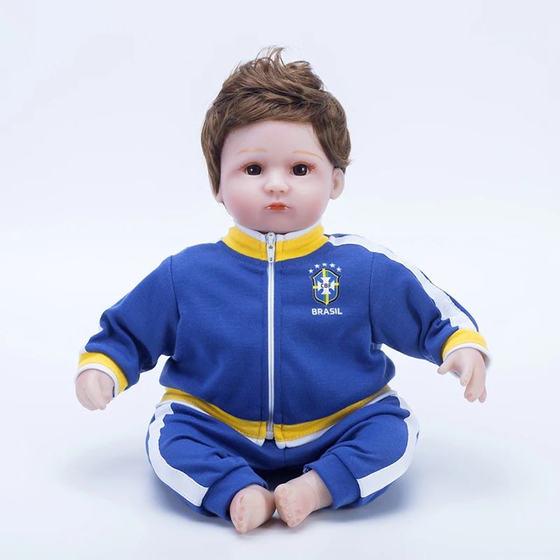 Принцесса Анна Роналду 48 см 18 дюймов Кукла bebe reborn младенцы малыш кремния boneca Спорт reborn футбол игрушки для детей