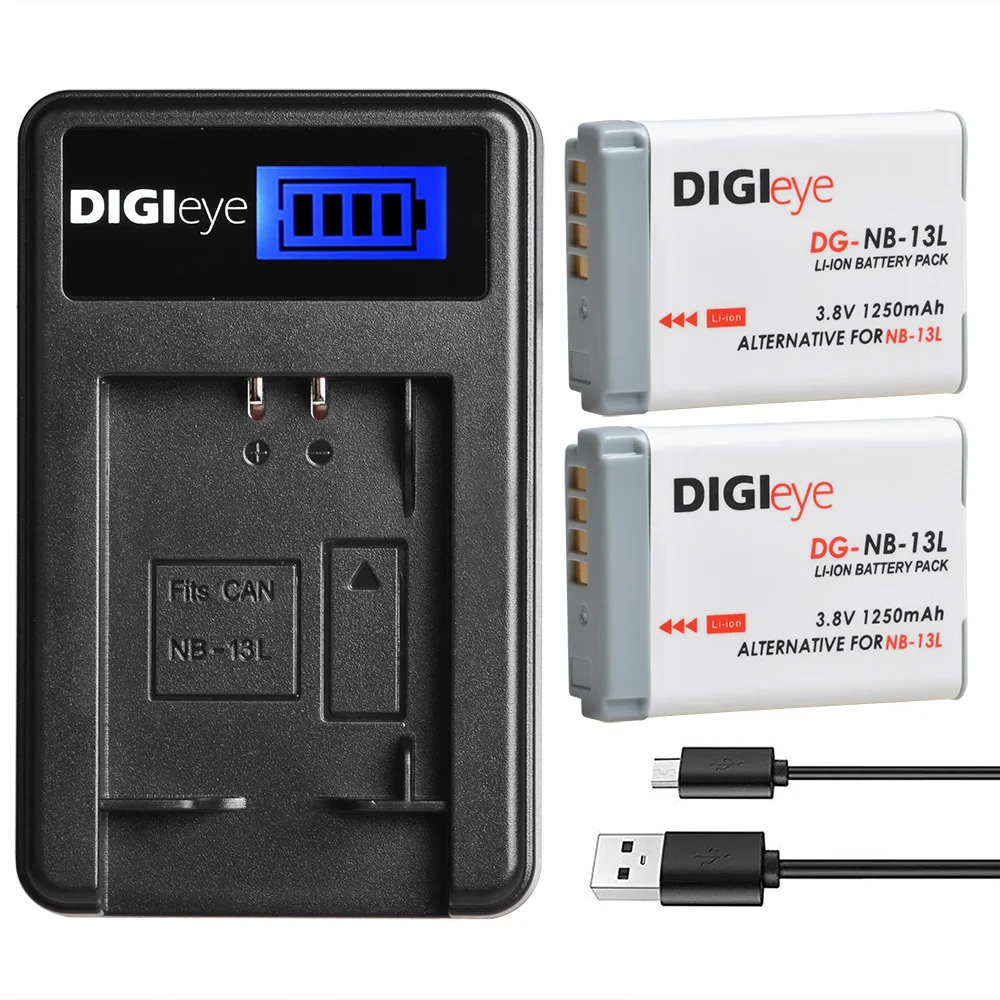 Nb-13L Nb13L Batteria + Caricatore Usb Lcd Per Canon Powershot G1X Mark Iii G5X G7X G7X Mark Ii G9X G9X Mark Ii Sx620 Sx720 Hs