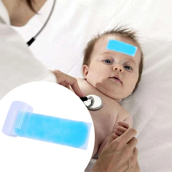 

10pcs Cooling Patch Anti Hot Self Adhesive Summer Small Baby Adults Soft Headache Fever Relief Home Hospital Physical Gel Sheet