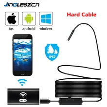 Полужесткая Wifi эндоскопа камера IP67 Водонепроницаемый WiFi бороскоп 720P HD Инспекционная камера Змея камера для Android и iOS ПК