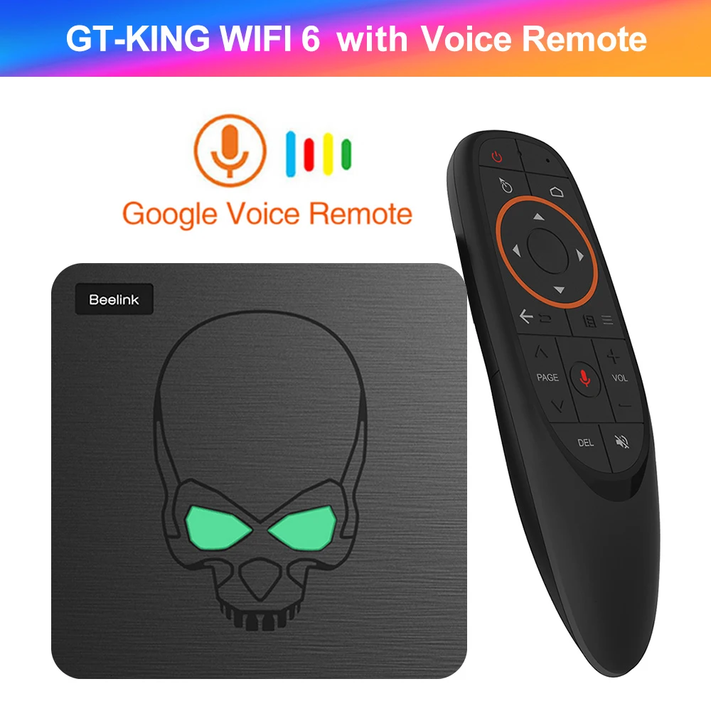 Beelink GT King WiFi6 Smart TV BOX Android 9 Amlogic S922X Quad-core 4GB 64GB TVBOX BT4.1 1000M LAN Android 9.0 4k Set top box antop antennas