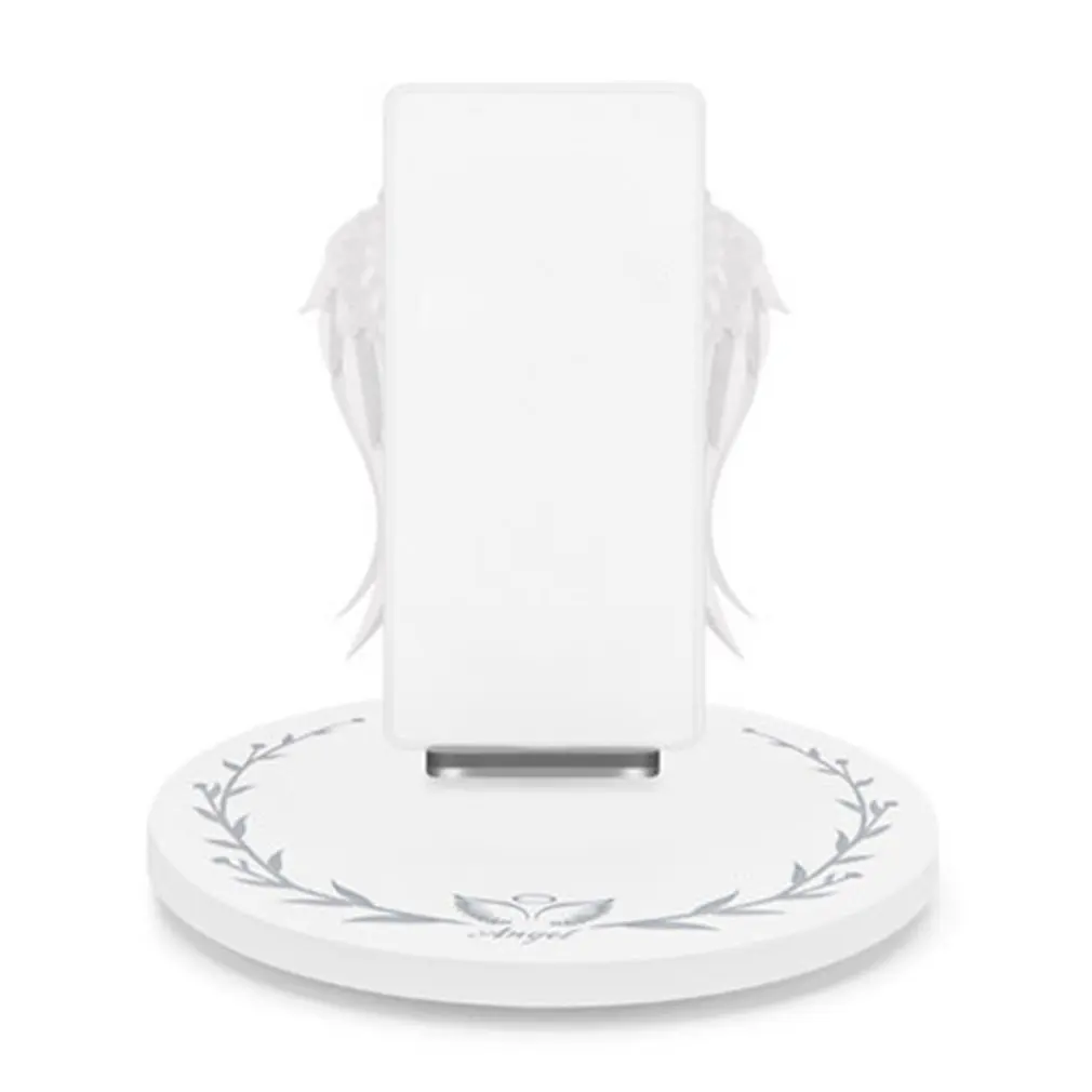 

10W Wireless Charging Dock Angel Wings Fast Charger for iPhone Xr Xs 8 Plus Samsung S8 S9 S10 Note10 For Huawei P30 Mate 20 Pro
