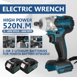 Clé à percussion électrique sans fil 18V, outil électrique, sans fil, Rechargeable, Compatible avec batterie Makita
Clé électrique 