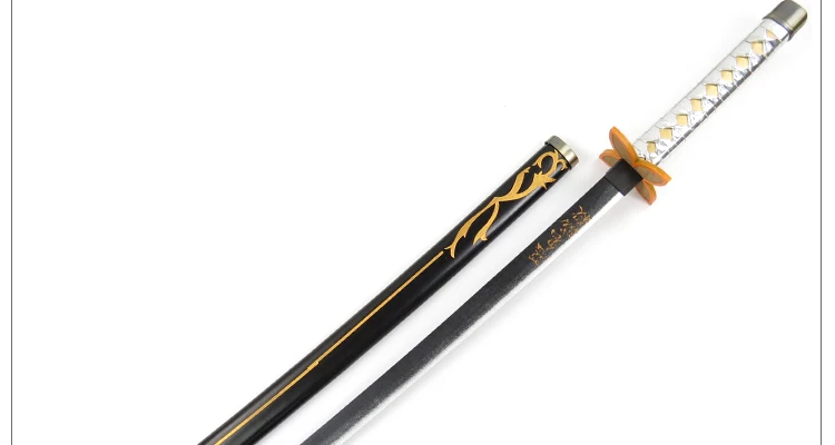 Shinobu Kocho Prop Косплей Реплика меч в ножнах аниме Demon Slayer Kimetsu No Yaiba реквизит для косплея деревянный меч Weaopns