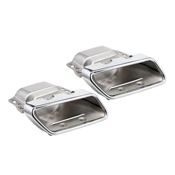 

2Pcs Car Single Hole Exhaust Pipe Muffler For Mercedes Benz W221 W164 05-12