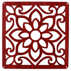 flower Домашний декор, 6 шт., 29x29 см, подвесные экраны для гостиной, части панелей, перегородки, стены, искусство, сделай сам, украшение из белого дерева, пластик - Цвет: flower