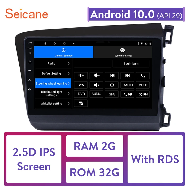 Seicane 9 дюймов Android 10 0 четырехъядерный автомобильный радиоприемник GPS