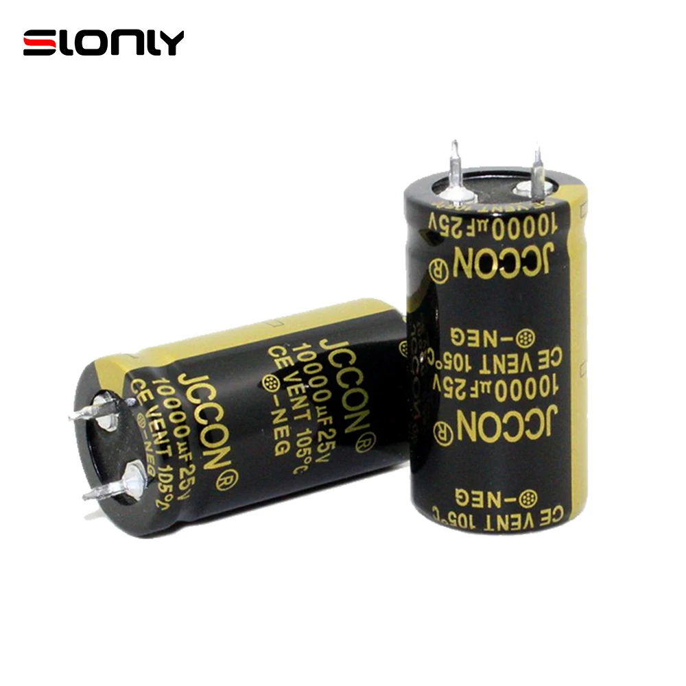 2pcs-6pcs 10000uF 25V 22x30mm 10000uF 25V 22x40mm JCCON Horn Black Gold Audio Amplifier Filter Aluminum Electrolytic Capacitors 2pcs 6pcs 10000uf 25v 22x30mm 10000uf 25v 22x40mm jccon horn gold audio amplifier filter aluminum electrolytic capacitors