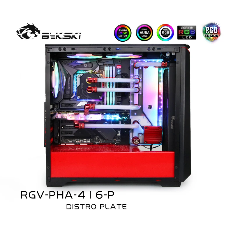 Bykski RGV PHA 416 P доски для водных путей PHANTEKS чехол Intel CPU Water Block & Single GPU