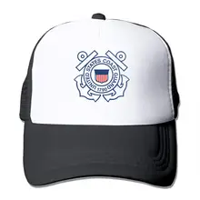 Coast Guard унисекс Регулируемый Snapback ремень Дальнобойщик Шляпа сетка шляпа Солнцезащитная сетка Бейсбол CapBlack