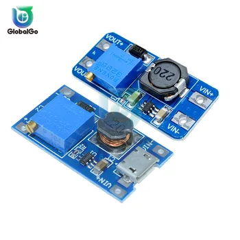 

MT3608 DC-DC Adjustable Boost Module 2A Boost Plate Step Up Module with MICRO USB 2V-24V to 5V 9V 12V 28V For Arduino